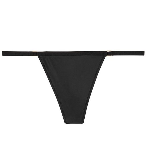 Black V-String Very Sexy Thong Panty Satin - Picture 4 of 5